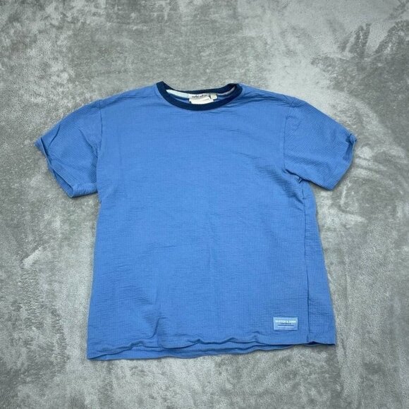 Scotch & Soda Amsterdam Blue Textured Cotton T-Shirt Medium a0224 - Picture 1 of 9